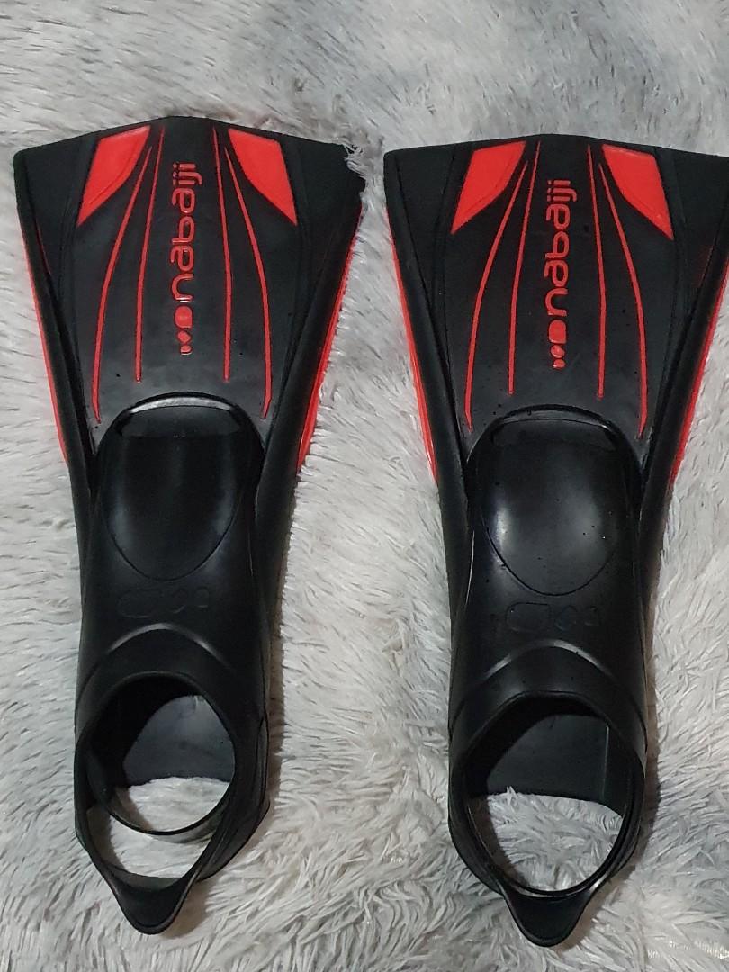 Training Fins Nabaiji Unisex Black/Red, Sports Equipment, Sports