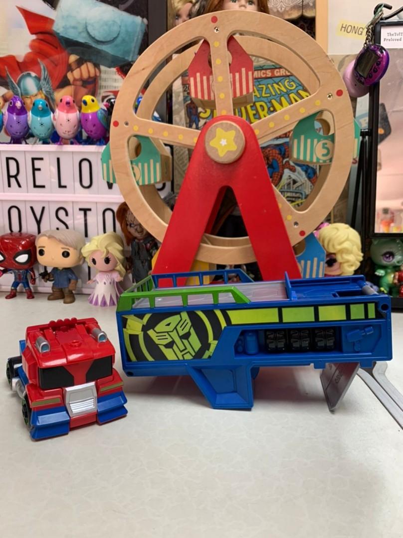 Transformers rescue bots optimus outlet prime racing trailer