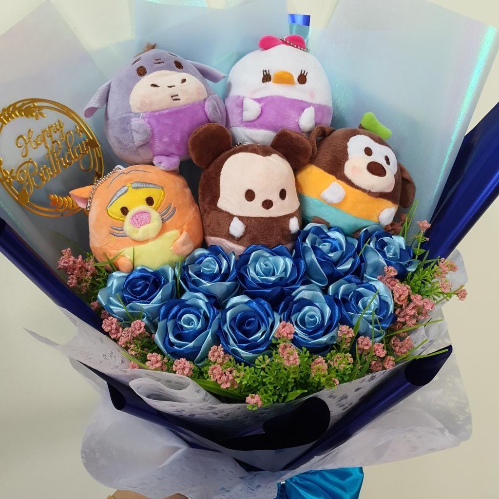 Tsum Tsum Ufufy Flower Bouquet, Hobbies & Toys, Stationery & Craft