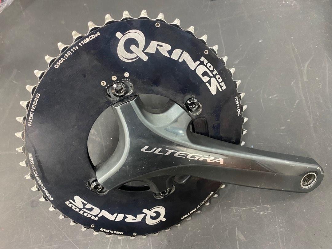 Ultegra FC 6800 50t Q ring with optional Ultegra 4iiii left arm