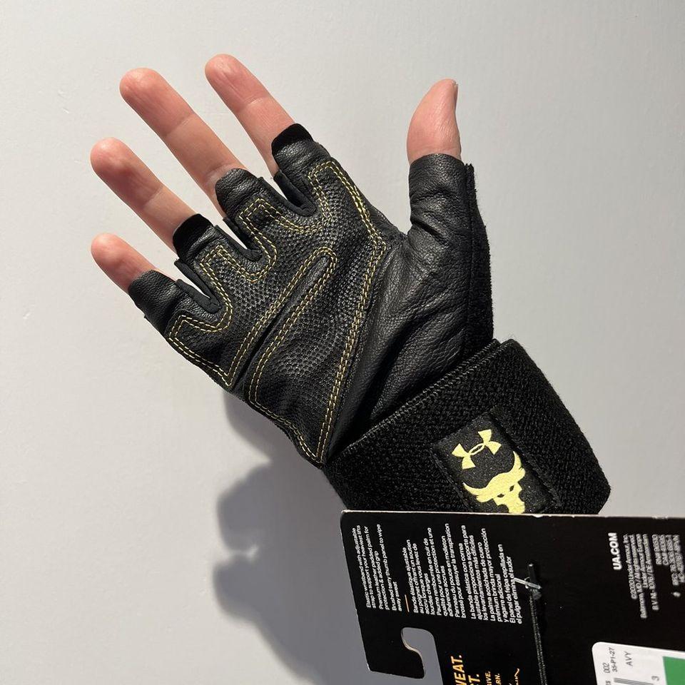 Under Armour Weight Lifting Glove Project Rock Training Goatskin Leather  1353074