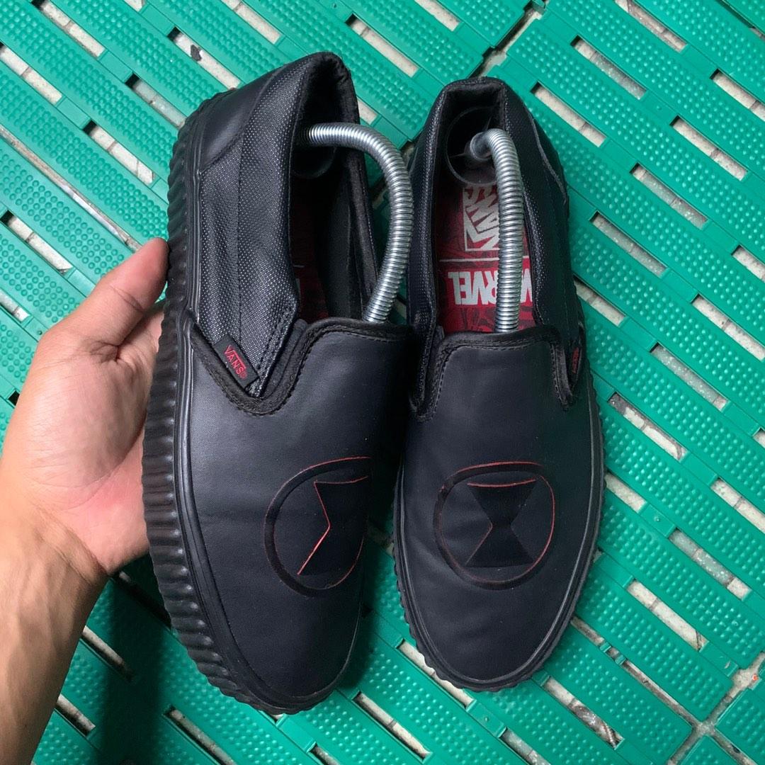 Marvel black outlet widow vans