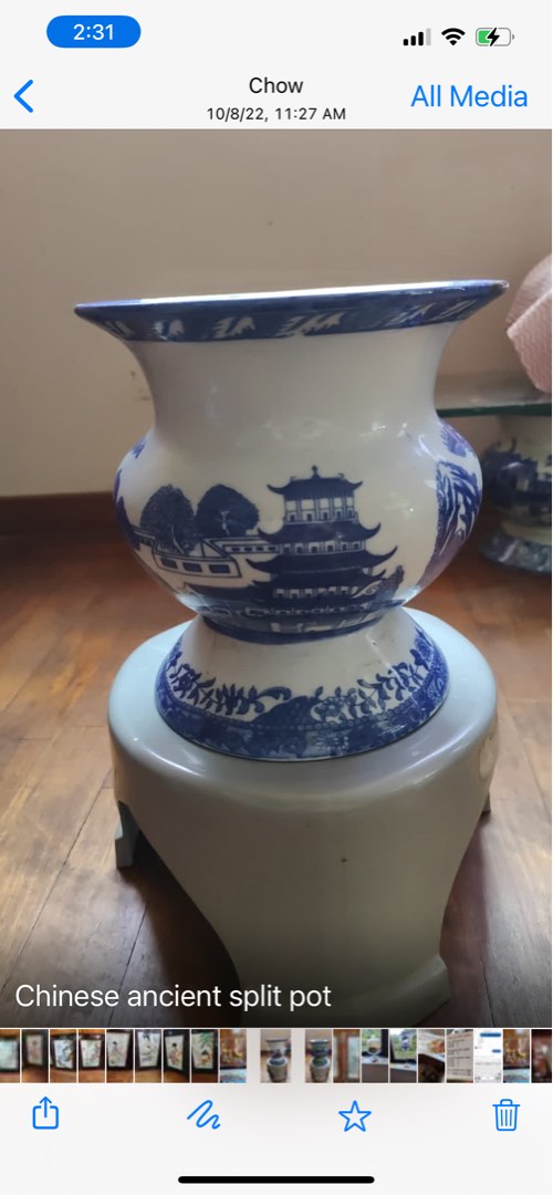Vintage Chinese Spit Pot Hobbies Toys Memorabilia Collectibles