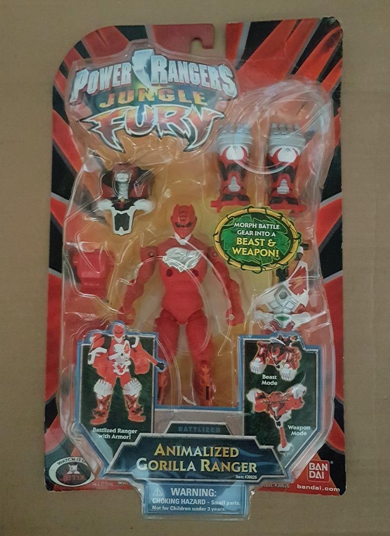 Vintage Power Rangers Toy, Jungle Fury, Animalized Gorilla Ranger