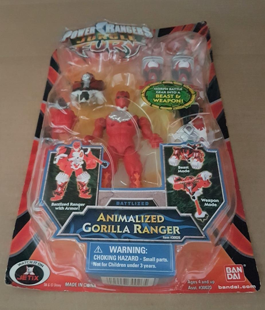 Vintage Power Rangers Toy, Jungle Fury, Animalized Gorilla Ranger
