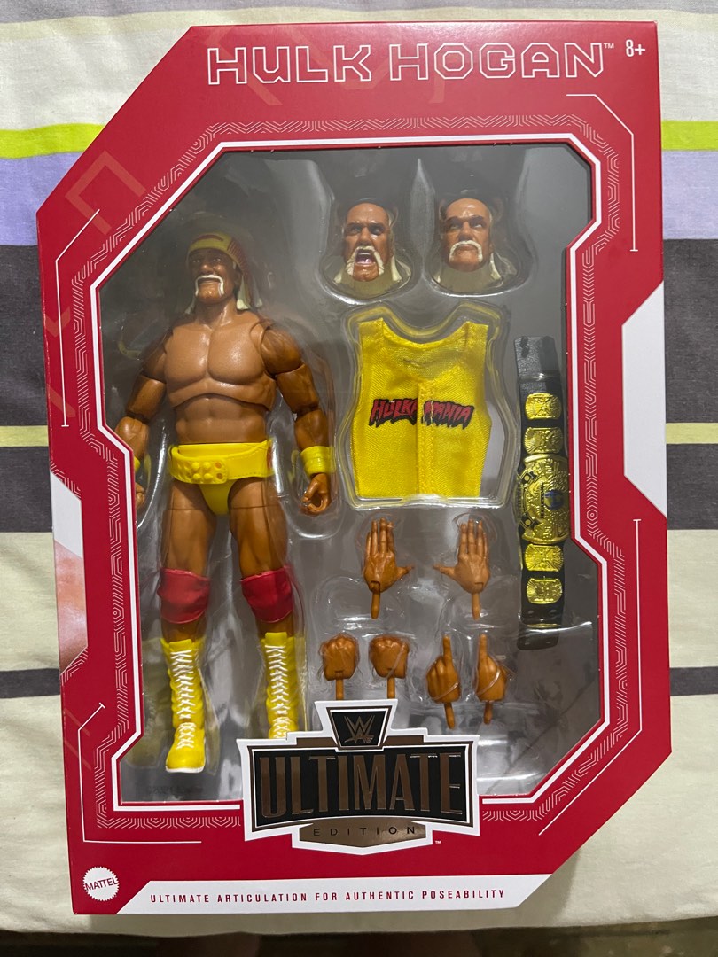 WWE Hulk Hogan Ultimate Edition Elite Mattel - Action Figure 15 Cm Con Accessori E Teste Intercambiabili