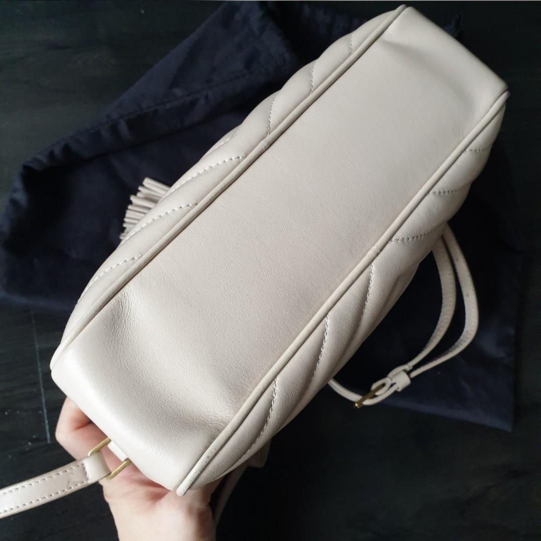 YSL Loulou Camera Bag in Beige, Luxury, Bags & Wallets on Carousell