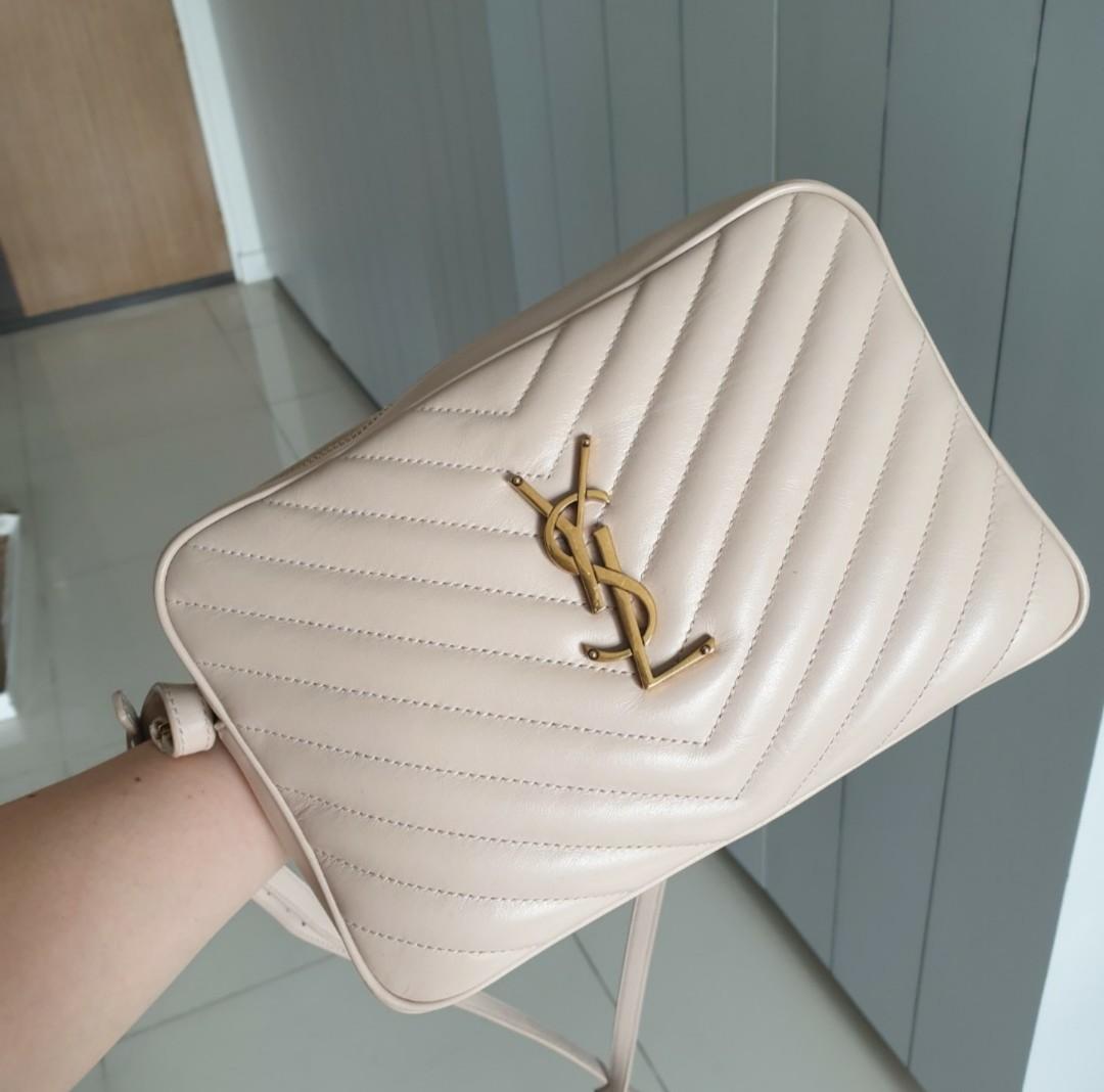 YSL Loulou Camera Bag in Beige, Luxury, Bags & Wallets on Carousell
