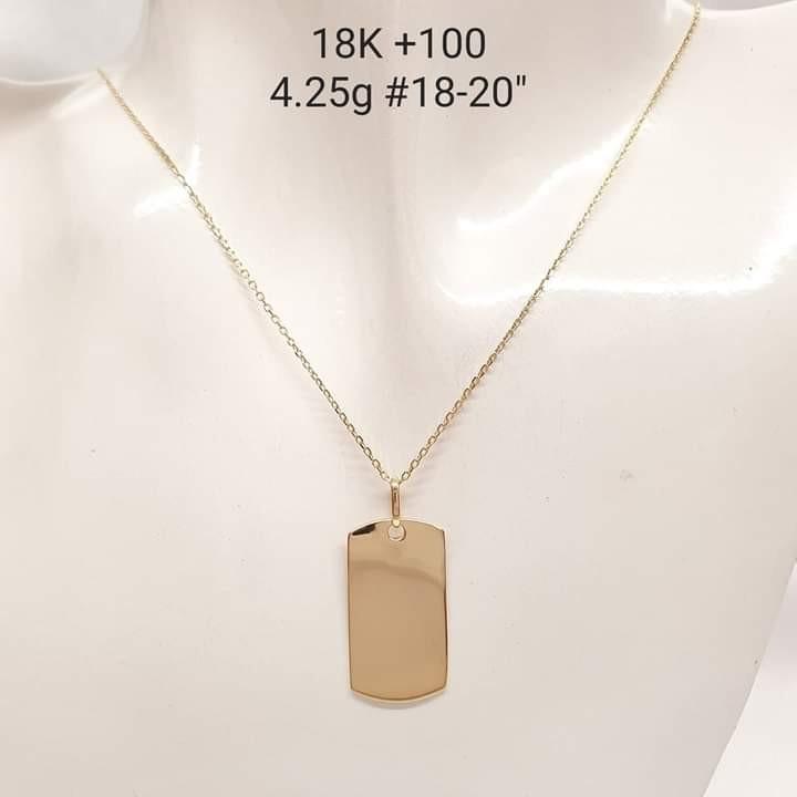 Dog tag 2025 white gold