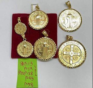 18K Saudi Gold St. Benedict Pendant
