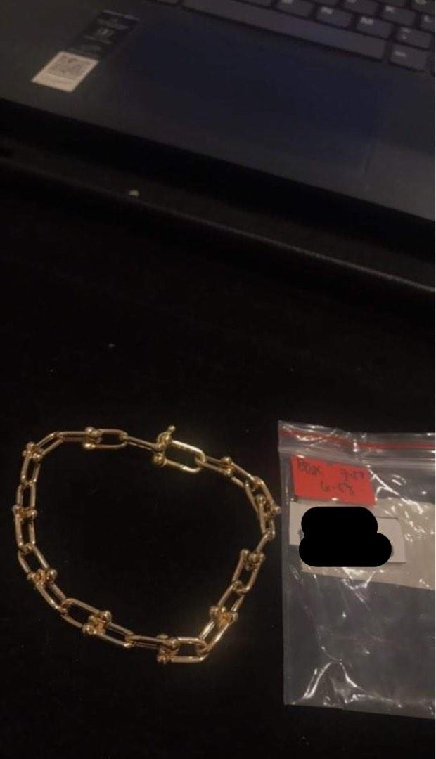 18k Saudi gold tiffany hardware inspired design, Women's Fashion