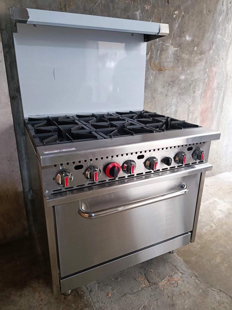 6 Burner Commercial Gas Stove with Oven, TV & Home Appliances, Kitchen