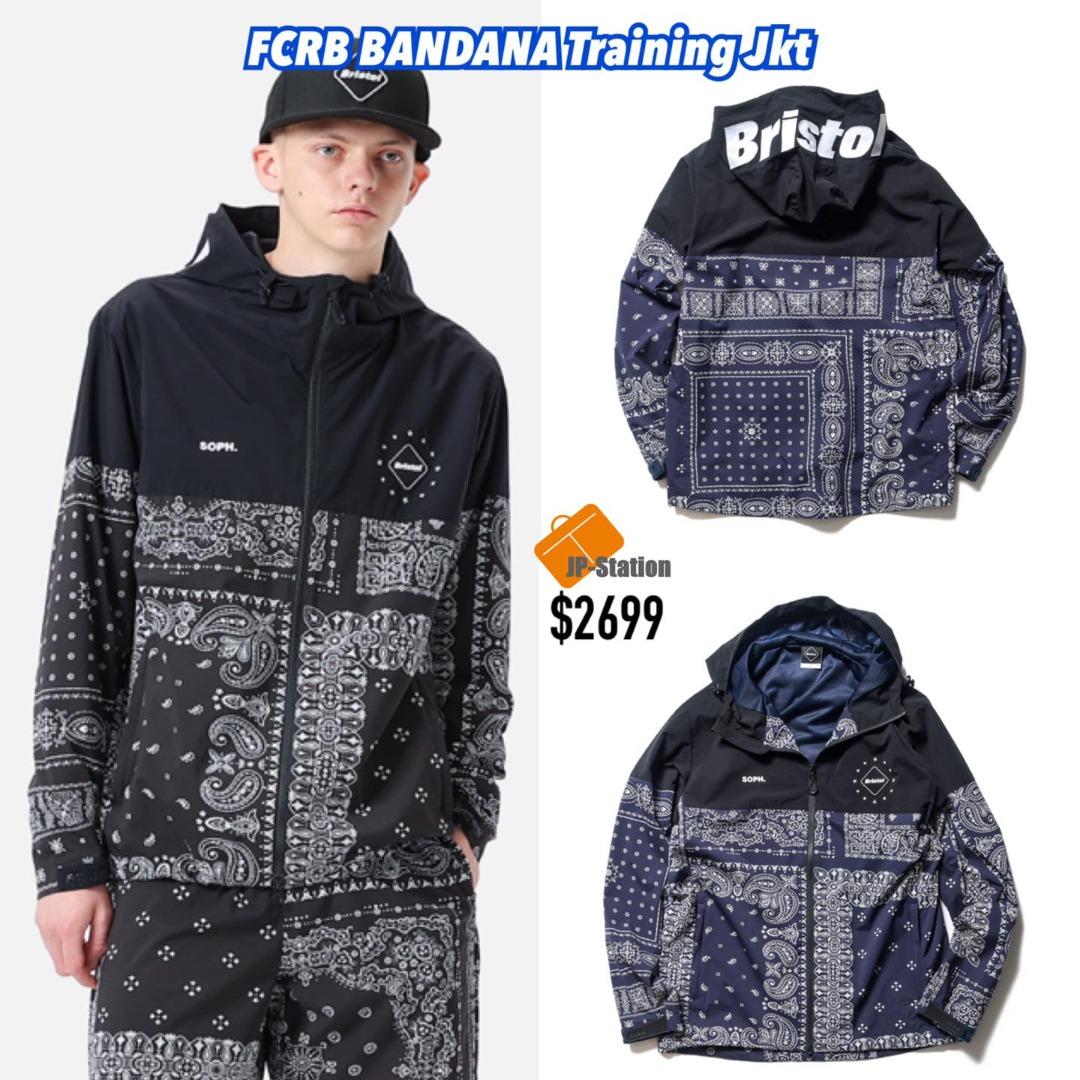 正規店仕入れの F.C.R.B. ブラック BANDANA TRAINING シルバーピーチ