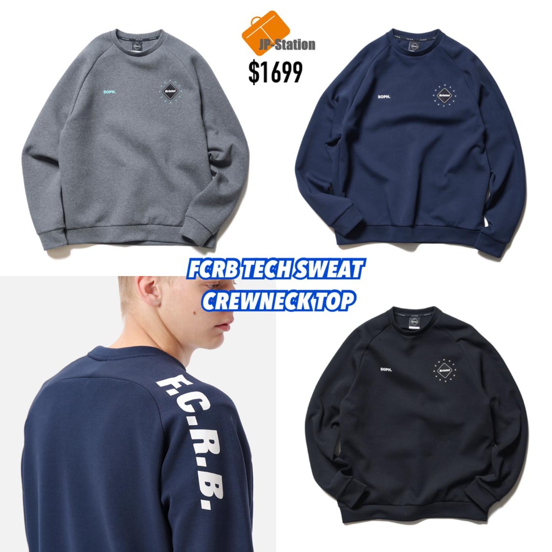 取扱店舗限定アイテム M FCRB 23SS TECH SWEAT CREWNECK TOP 白 - 通販