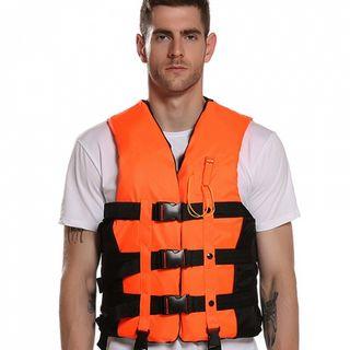 Safety Life Vest Jacket 3-Buckle Life Adult Jacket with Whistle