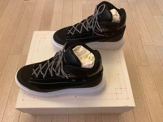 ALEXANDER MCQUEEN  Hiking leather high-top trainers (size 40)