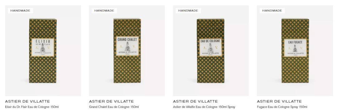 ASTIER DE VILLATTE Artaban/ Commune de Paris/ Eau Chic/ Eau de