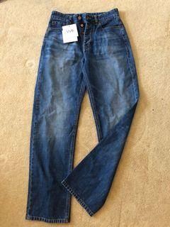 Authentic Victoria Beckham Women's Blue High-rise Tapered Jeans