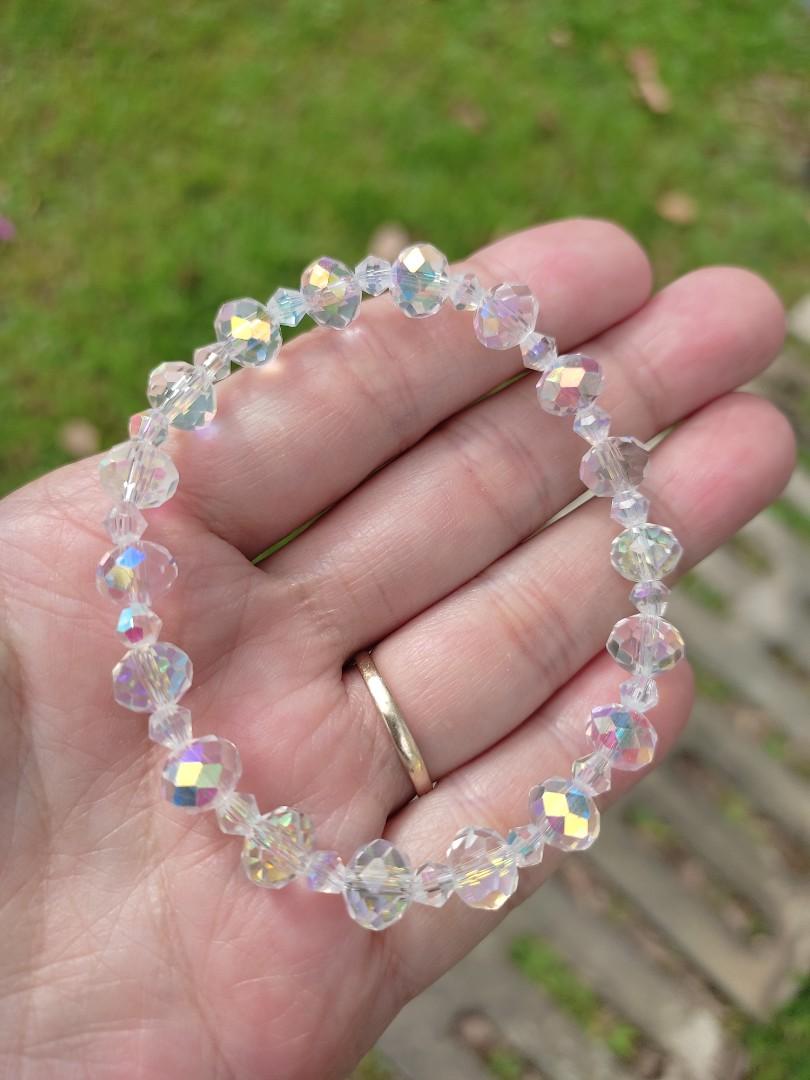 clear glass bead bracelets