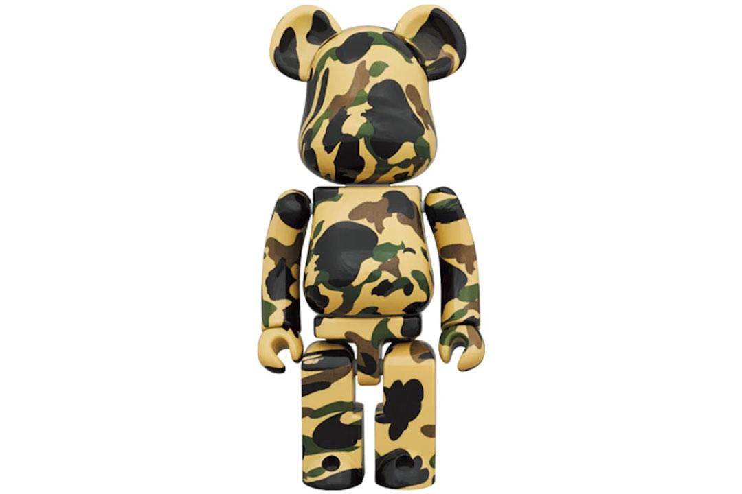 BE@RBRICK Bearbrick x BAPE 1st Camo 超合金200% yellow 黃, 興趣及