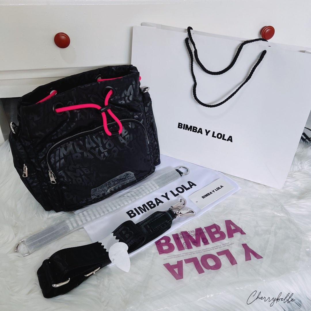 BIMBA Y LOLA L BLACK NYLON BUCKET BAG, Women's Fashion, Bags & Wallets,  Cross-body Bags on Carousell