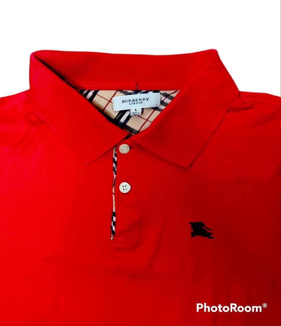 Burberry polo mens bordeaux clearance