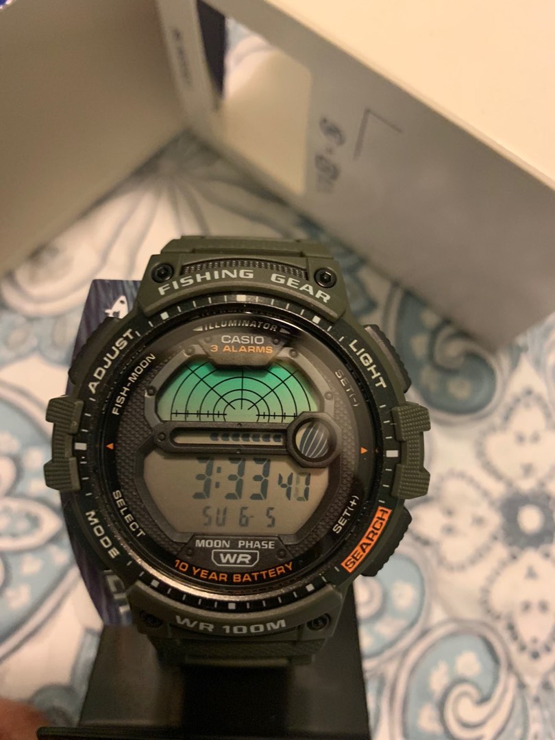 Casio Fishing Timer and Moon Graph Watch, Men's Fashion, Watches