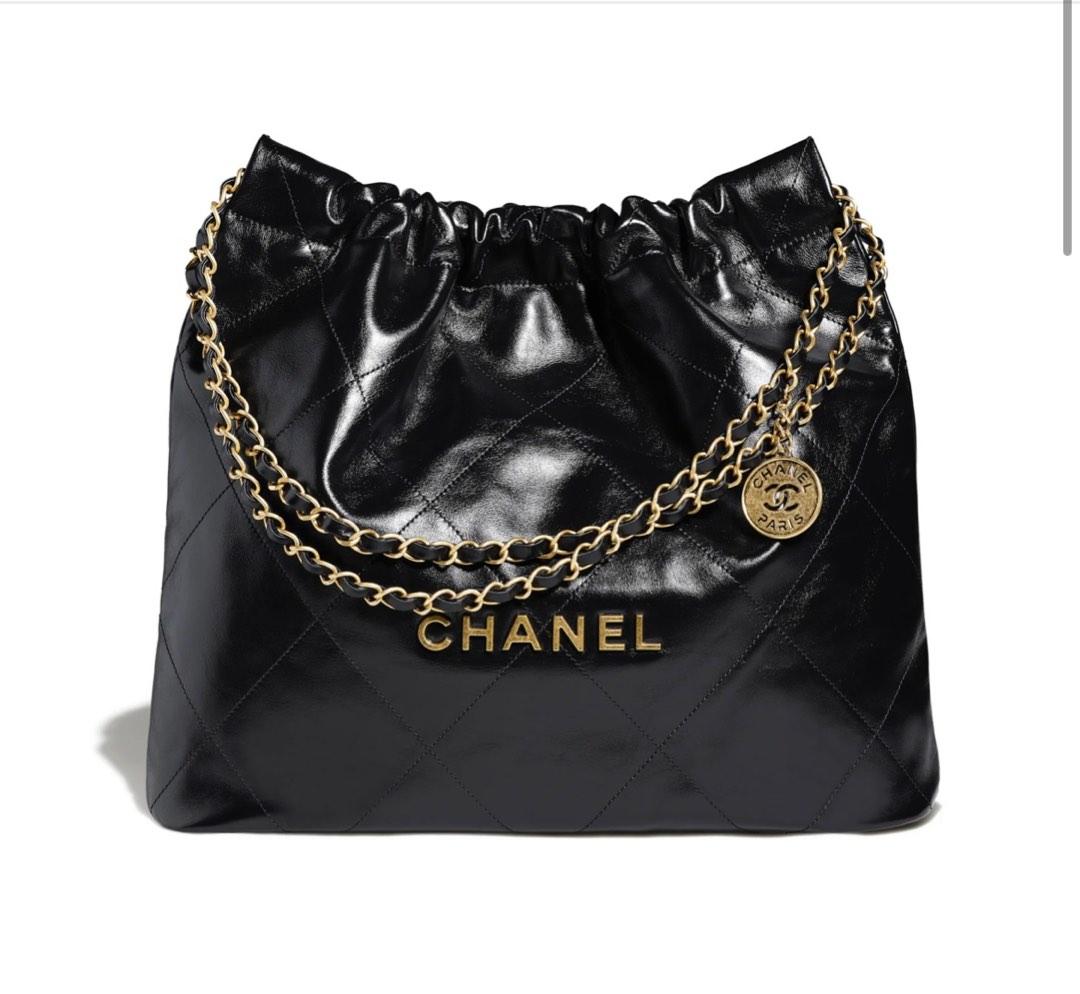 Chanel 22 small black calfskin, Luxury, Bags & Wallets on Carousell
