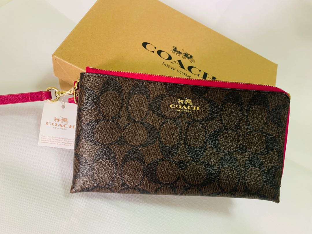 Coach double zip wristlet, Women's Fashion, Bags & Wallets, Purses