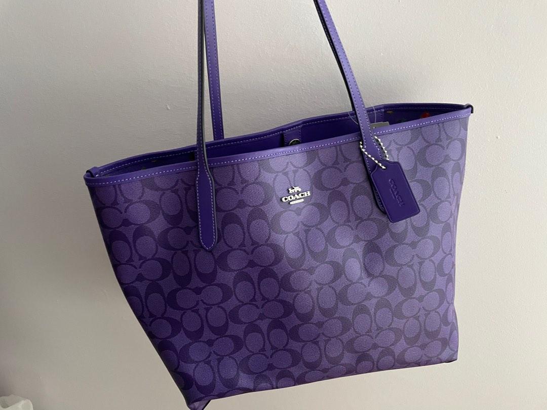 Purple coach tote bag new arrivals