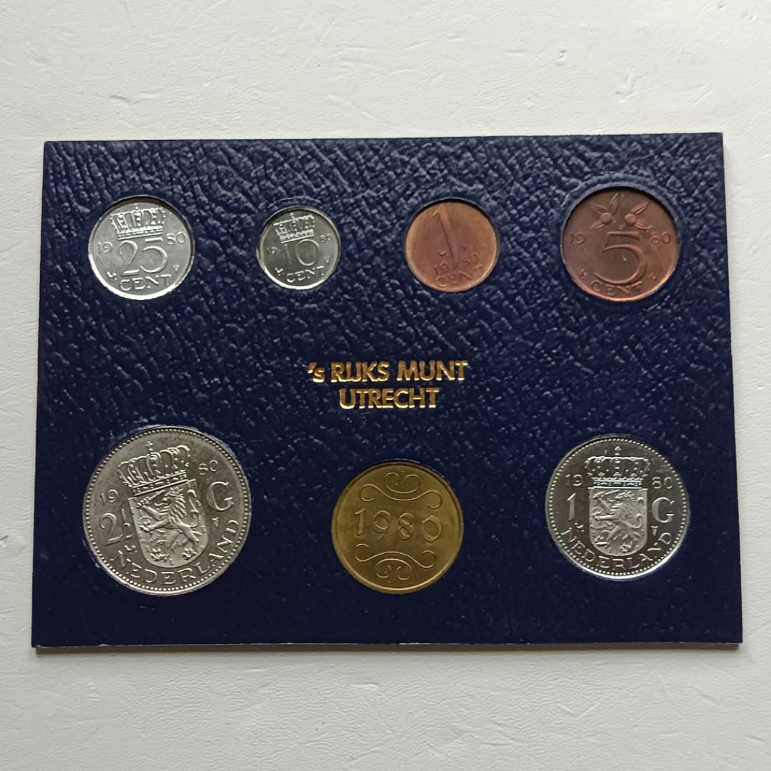 Coin Set with Mint Token ] 1980 Netherlands FDC Coin Set - Juliana, Hobbies  & Toys, Collectibles & Memorabilia, Currency on Carousell