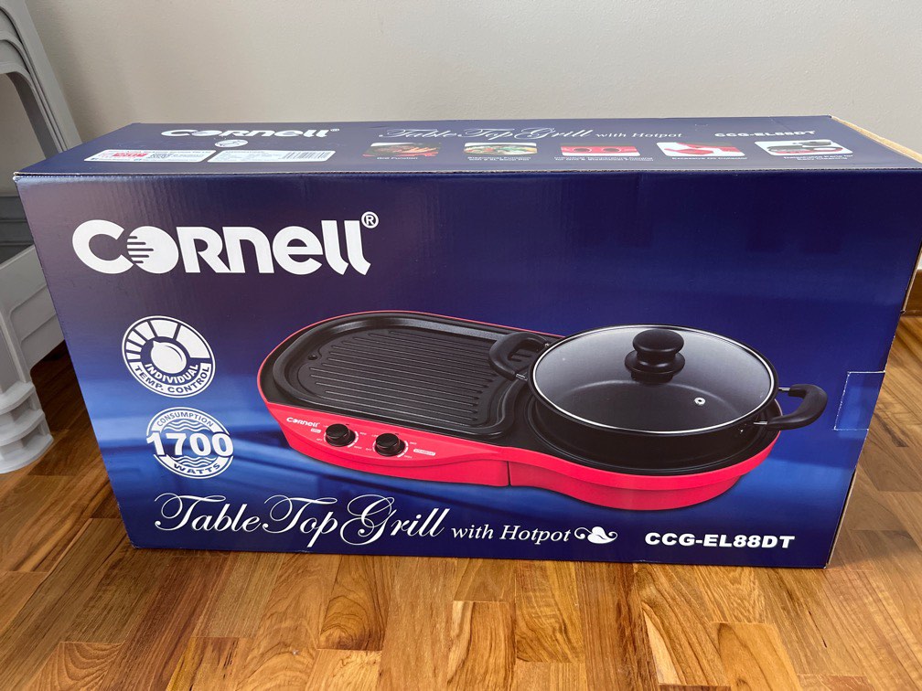 Cornell 2 in 1 Table Top Grill with Hotpot Set, TV & Home Appliances
