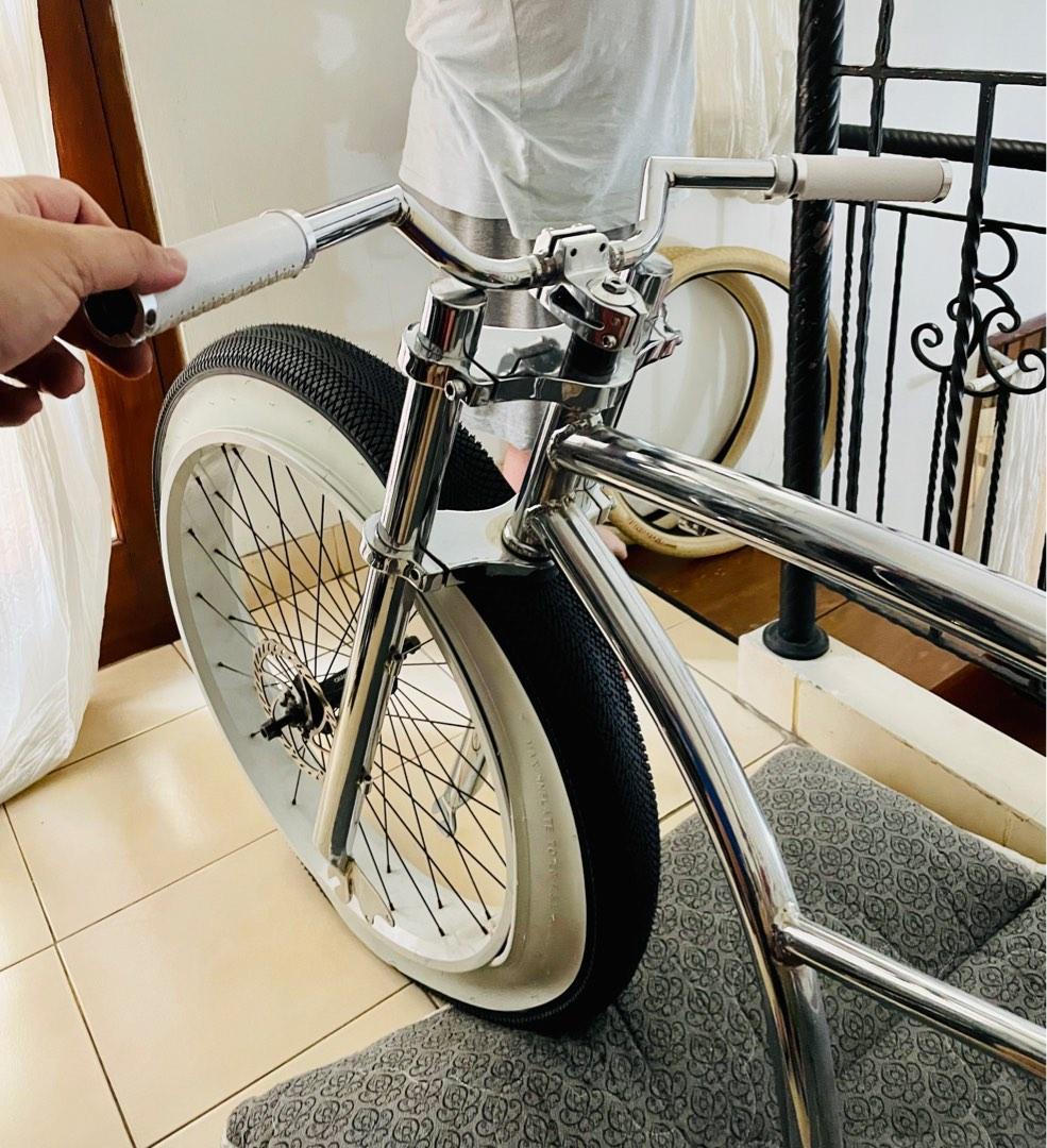 Chrome Cruiser Rims Custom Chrome Cruiser Frameset for 26” or Fatbike Rims, Sports ...