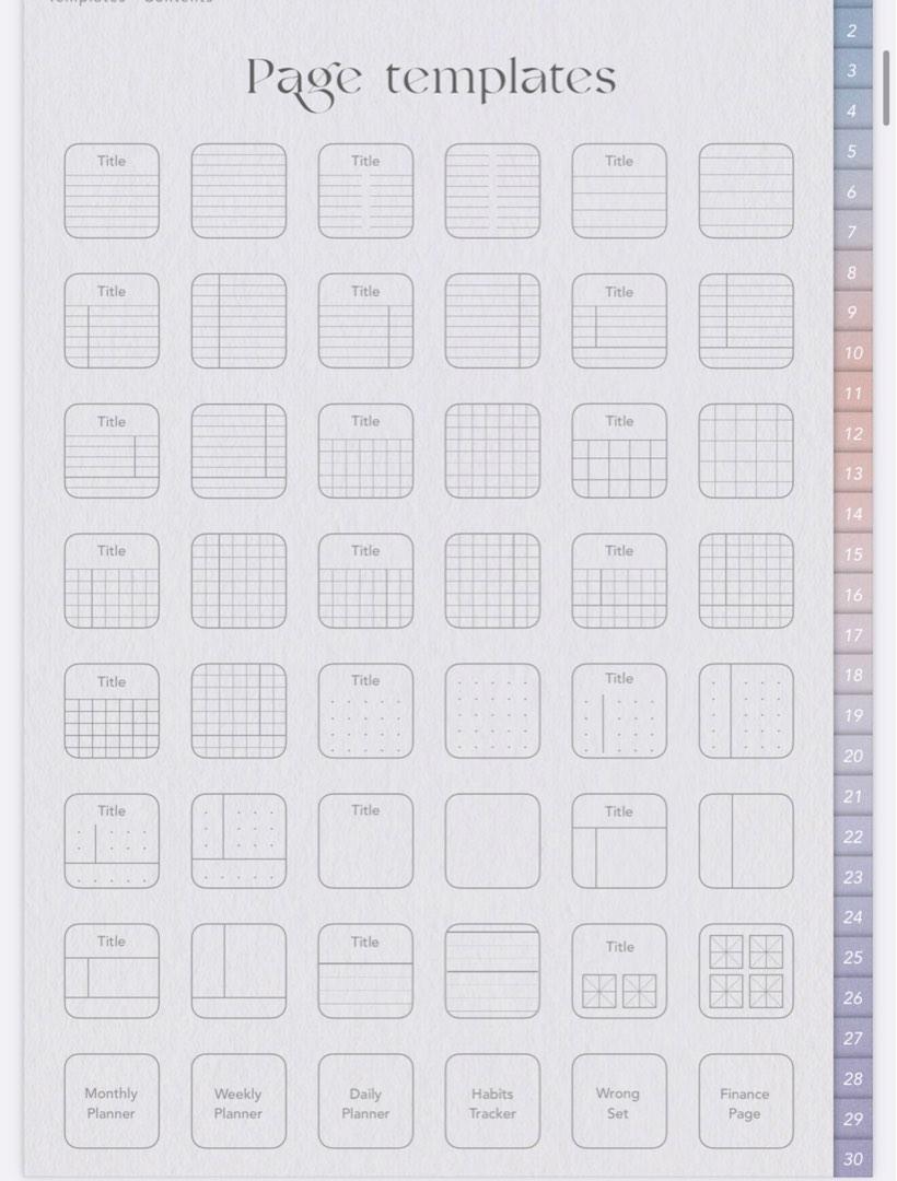 digital-planar-notes-template-everything-else-on-carousell