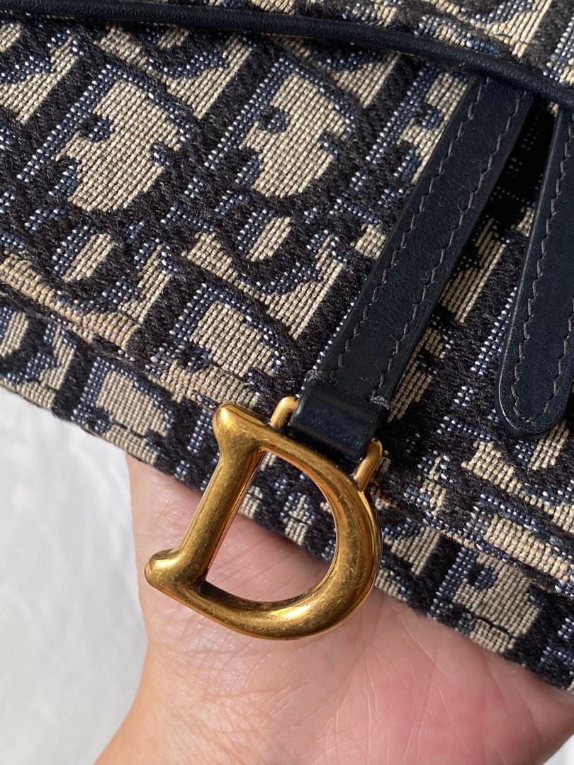 Dior Saddle Pouch with Chain Blue Oblique – ＬＯＶＥＬＯＴＳＬＵＸＵＲＹ