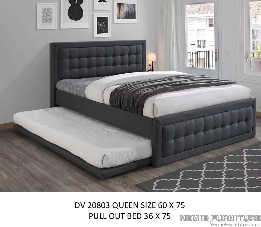 Pull out on sale bed frame queen