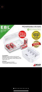 EBL rechargeable cr2 lithium batteries 3.7v 400mwh camera