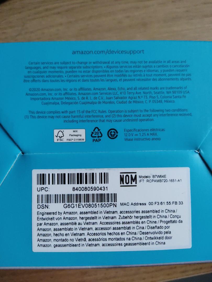 Echo dot (Category: TV Parts & Accessories) located in Singapore. Submitted by flubug (Listing ID 1183698597, Image 2). Description: open the box without using..
