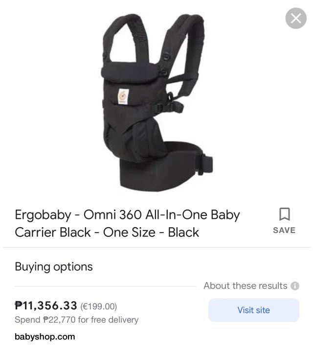 ERGO BABY CARRIER 360, Babies & Kids, Going Out, Carriers & Slings on