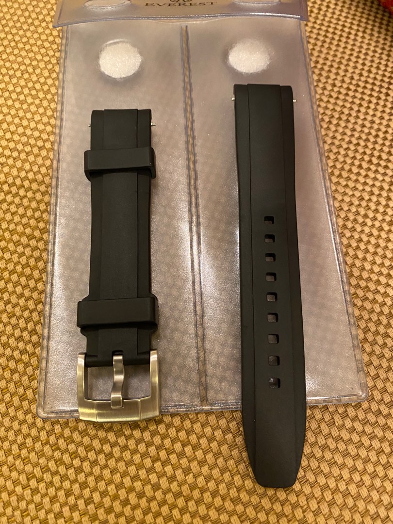 Everest Rubber Strap and buckle for Rolex 40mm, Men's Fashion, Watches