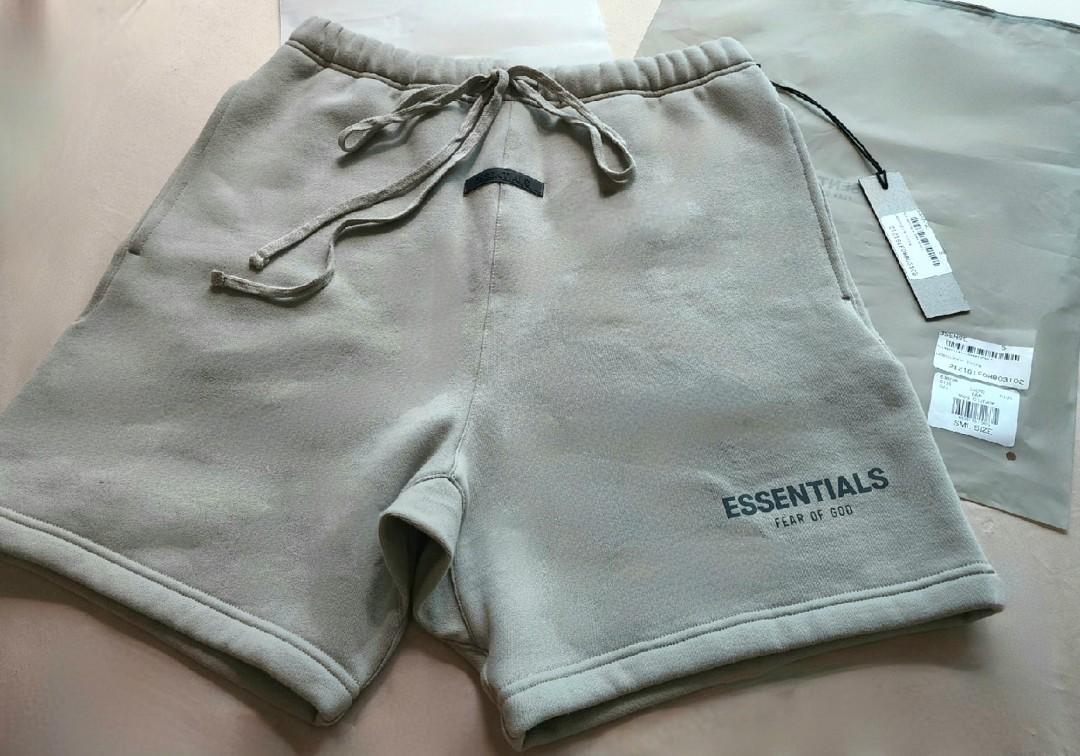 BRAND NEW W TAGS Fear of God Essentials Tan Fleece Swear Shorts (Category: Luxury Apparel) located in Taguig. Submitted by sophialikestoshop (Listing ID 1183578608, Image 2). Description: Brand New Complete tags and packaging :] *Photos/Videos can be provided to serious buyers~💜.