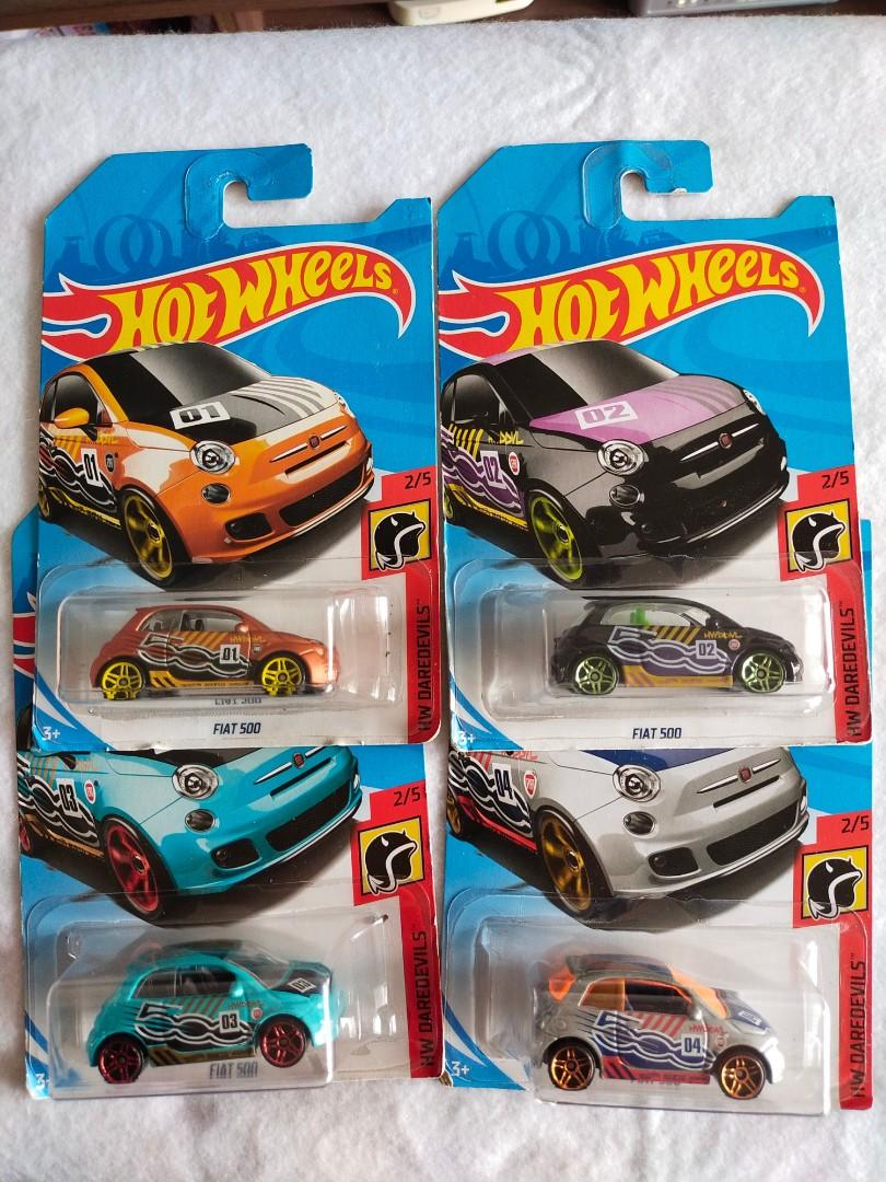 Hot Wheels Fiat 500 complete set of 4 Hobbies Toys Toys