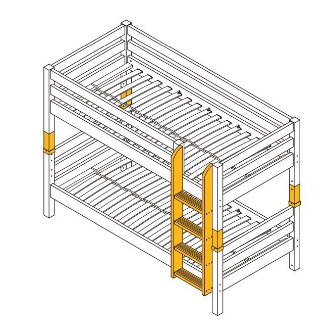 Flexa Bunk Bed Parts, Furniture & Home Living, Furniture, Bed Frames