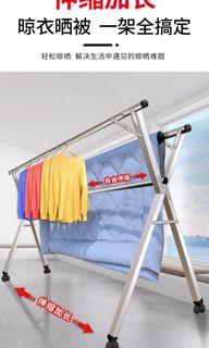 Folding clothes hanger rack/ clothe drying rack with wheel