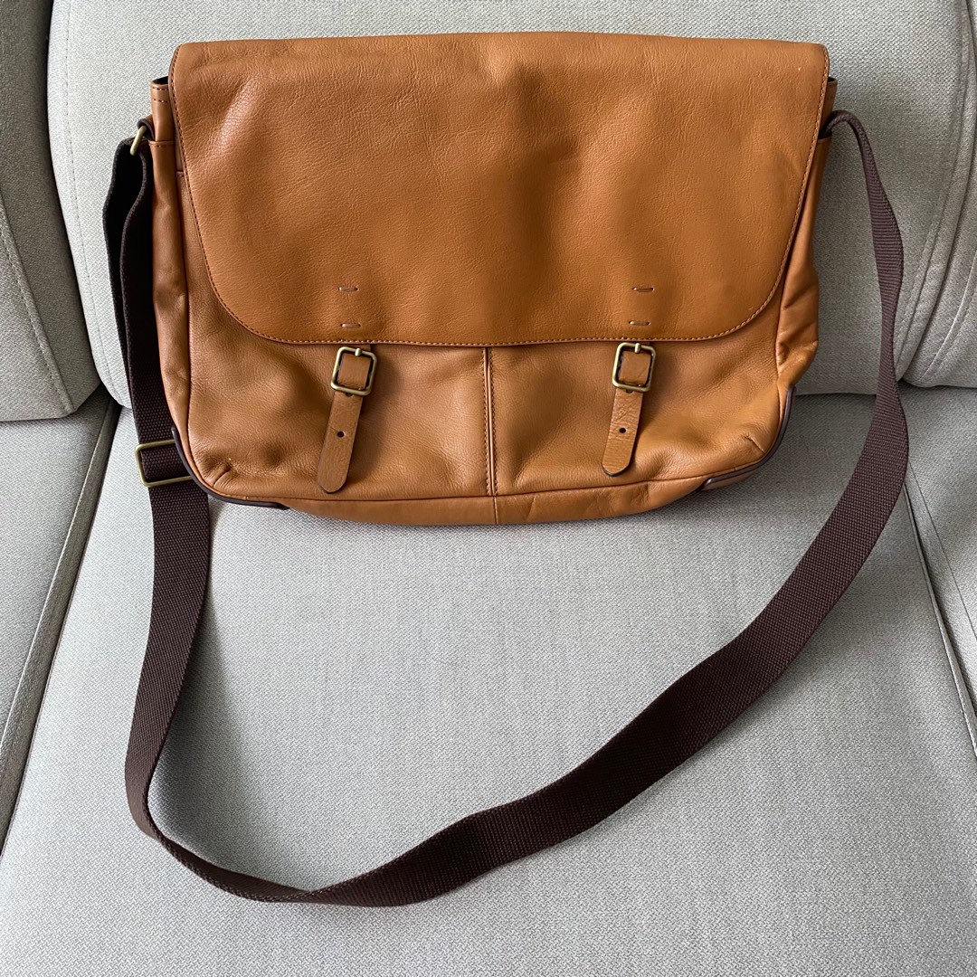 Fossil Leather Messenger Bag