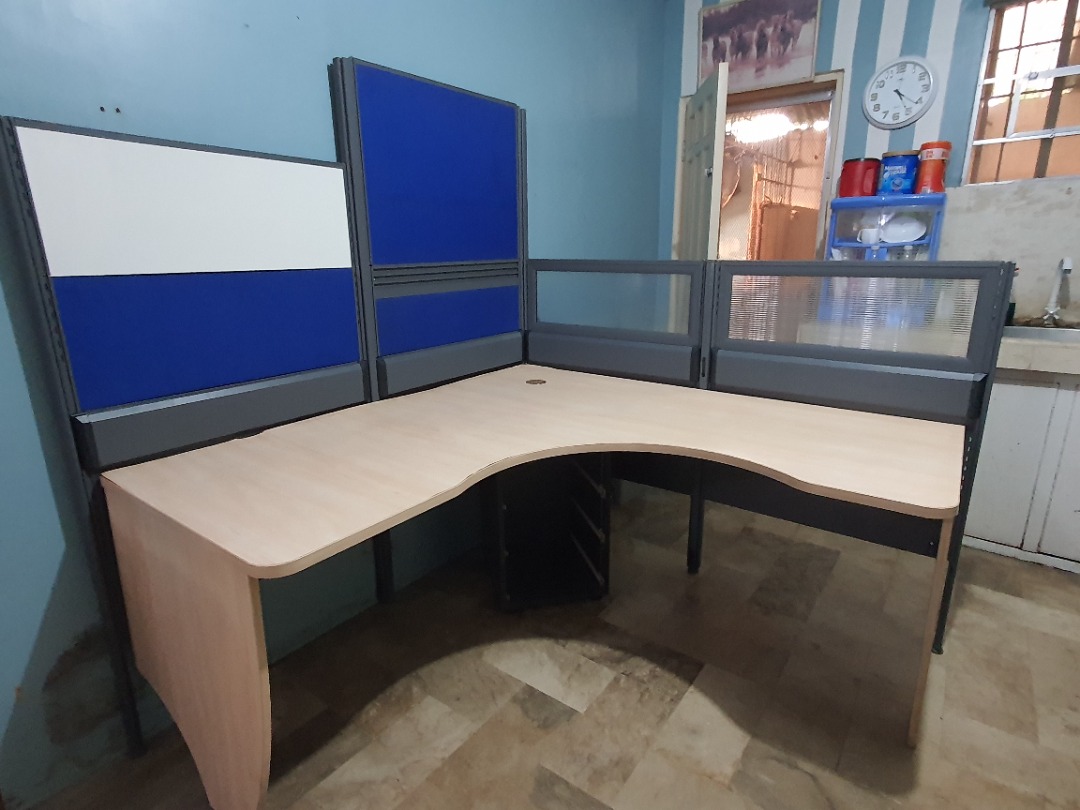 Garage Sale Series Executive Cubicle with Table, Furniture & Home