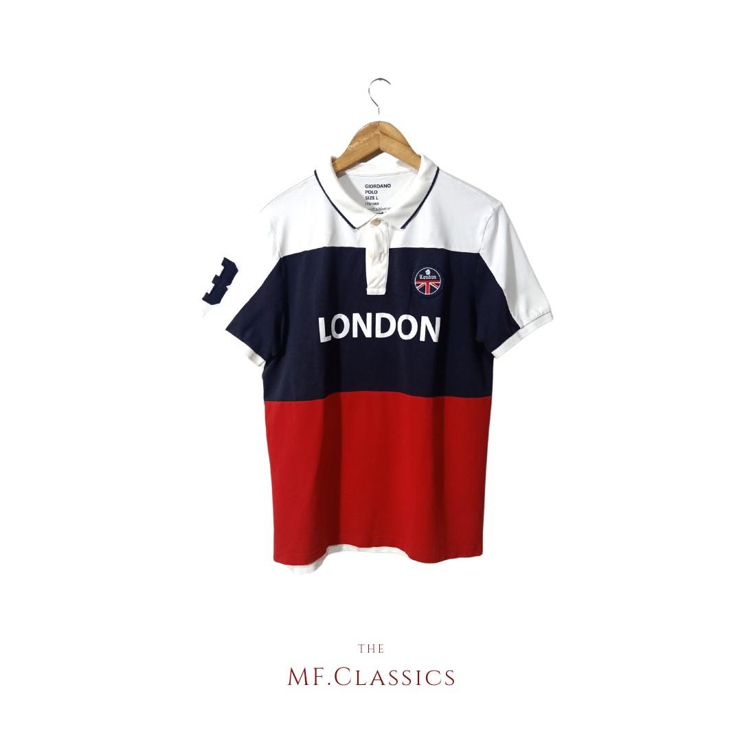 White red and black polo shirt clearance