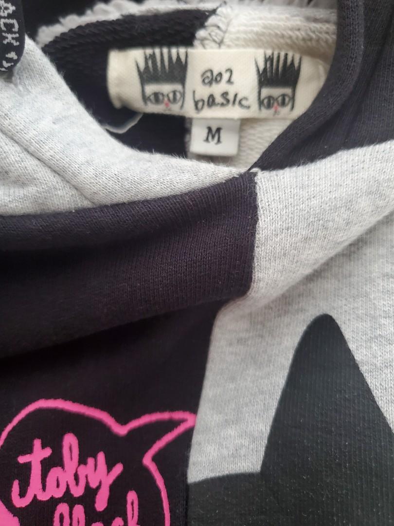 Grey Cat Hoodie, Women's Fashion, Coats, Jackets and Outerwear on Carousell