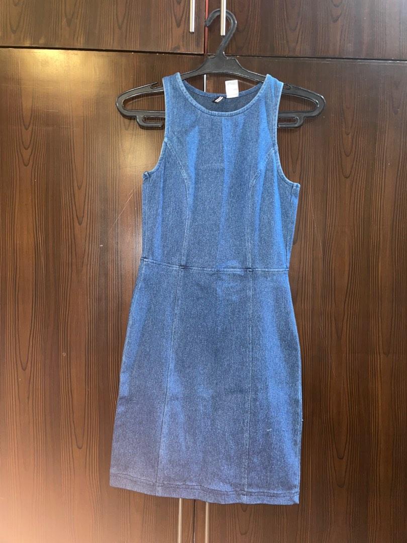 denim open back dress h&m Ladies - Light Beige Open-back maxi dress - Size: XL