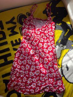 Hollister red floral dress